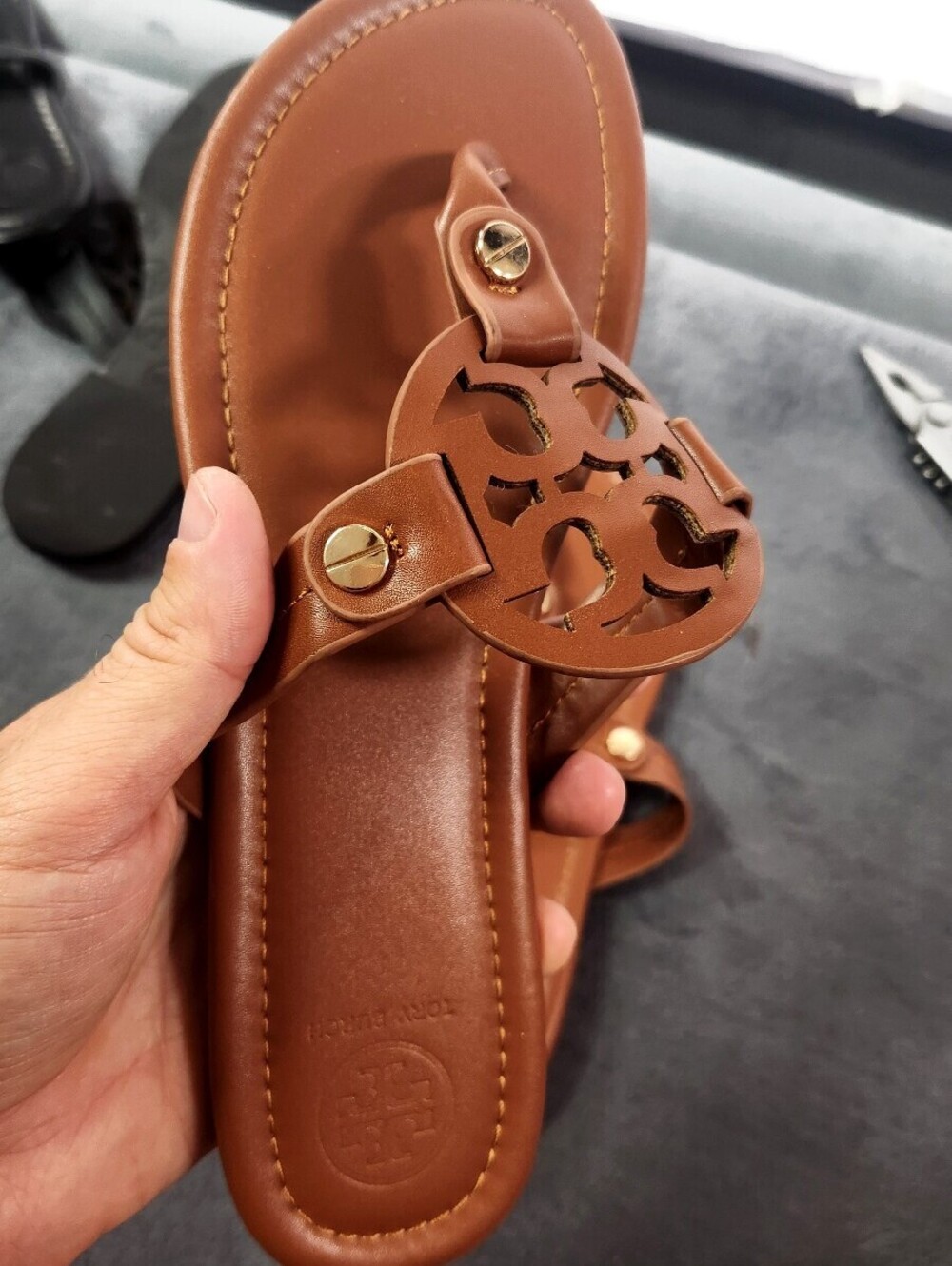 Tory Burch Brown Miller Sandals Size 10.5